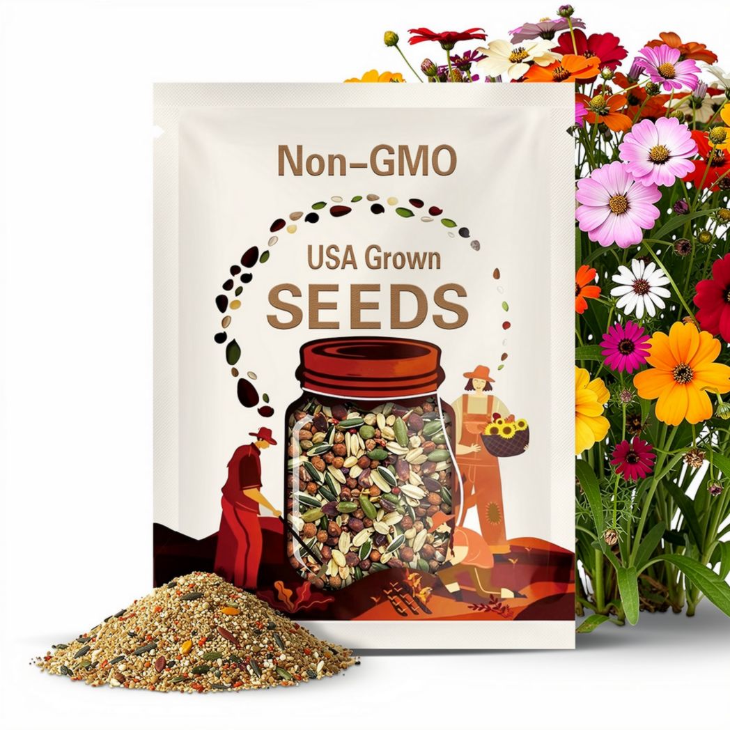 Alaska Mix Nasturtium Seeds | Edible Flowers & Leaves | Heirloom Non-GMO Garden Seeds