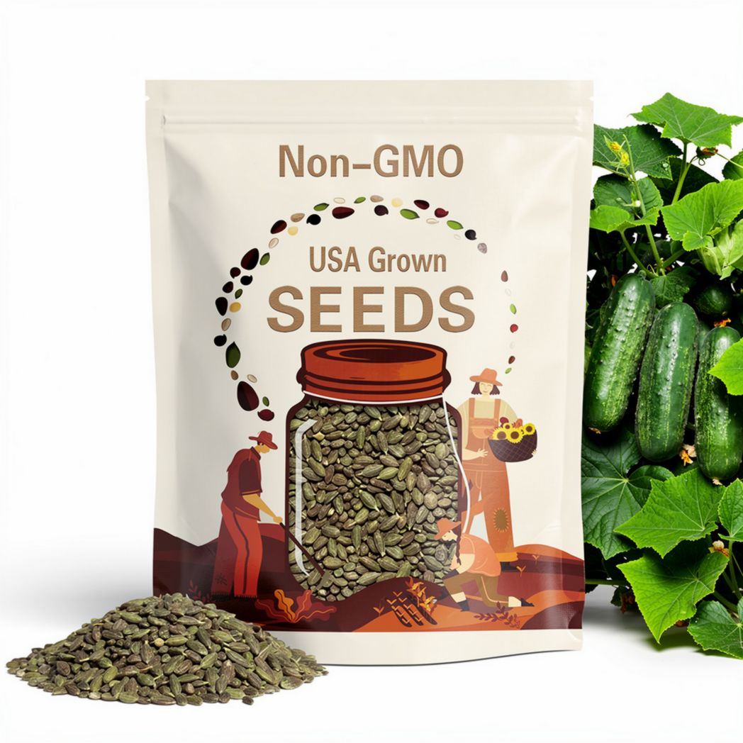 Eureka Cucumber Seeds for Planting – 50 Non-GMO Seeds – High-Yield, Disease-Resistant Variety for Pickling or Slicing in Home Gardens