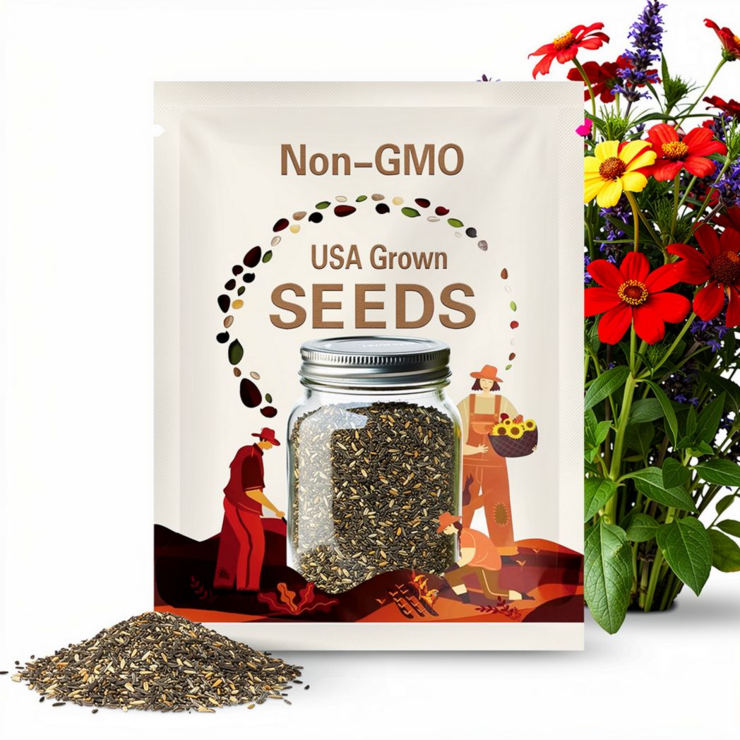 Hummingbird Garden Seed Collection – 10 Heirloom Flower Varieties, Create a Pollinator Paradise & Hummingbird Haven Outdoors