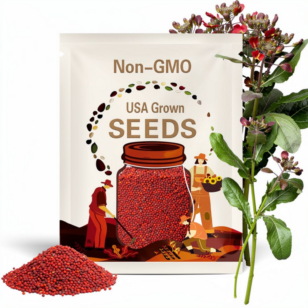 Red Giant Mustard Greens Heirloom Seeds