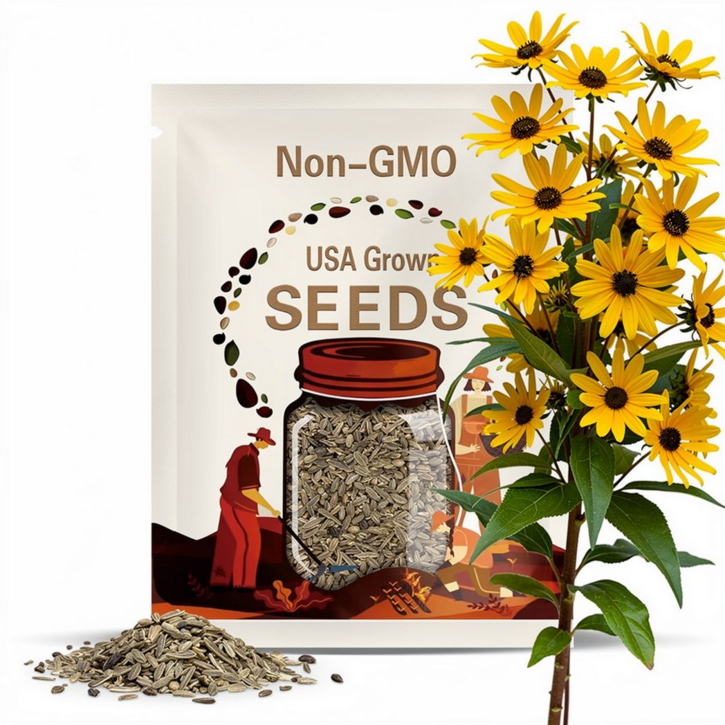 2 pcs of 250mg Helianthus Angustifolius Seeds | Swamp Sunflower | Yellow Blooms | Pollinator-Friendly | Perennial Wildflower