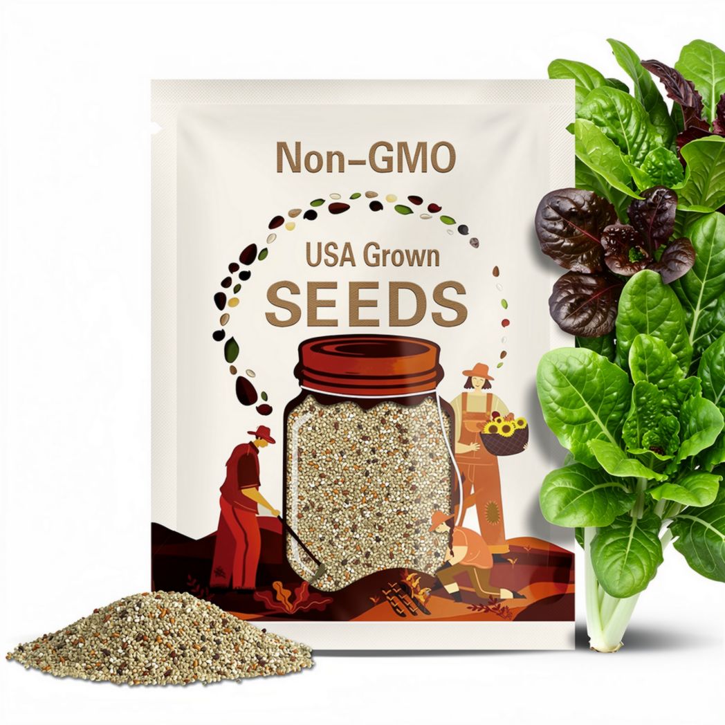 10 Pack Organic Seed Kit - Heirloom, Open Pollinated, Non GMO - Grow Indoors, Outdoors, In Pots, Grow Beds, Soil, Hydroponics & Aquaponics