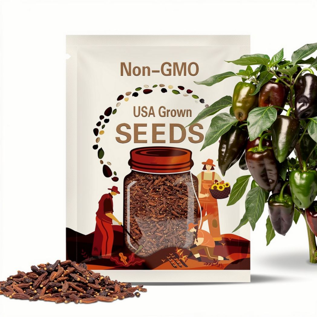 Organic Ancho Poblano Pepper Seeds Mild Heirloom Stuffing Variety