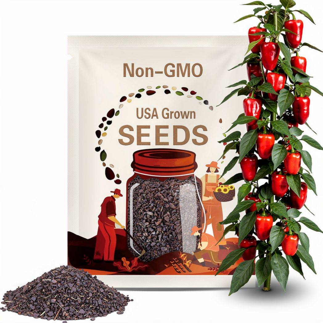 Black Widow Superhot Pepper Seeds - Non-GMO Organic Grown Pepper Seeds