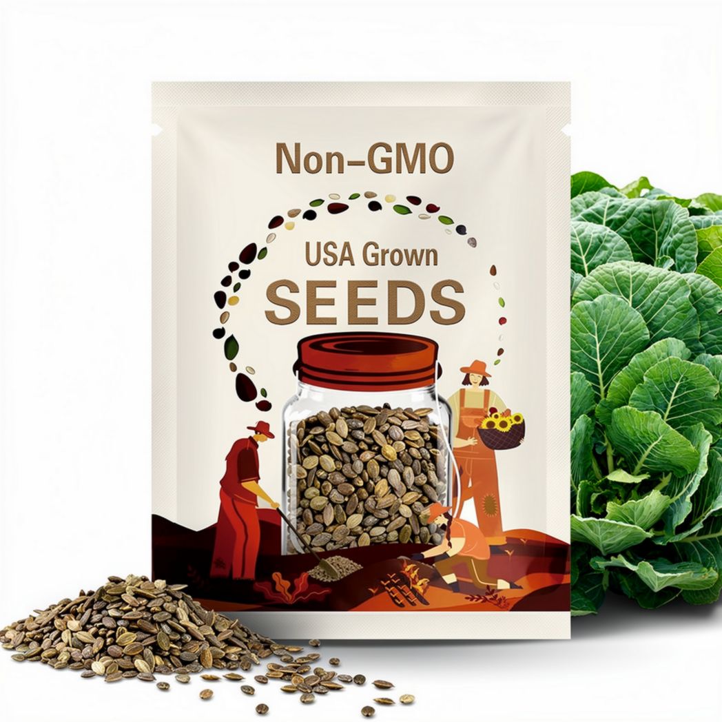 Georgia Southern Collard Greens Seeds: Heirloom, Non-GMO, Heat & Cold Tolerant
