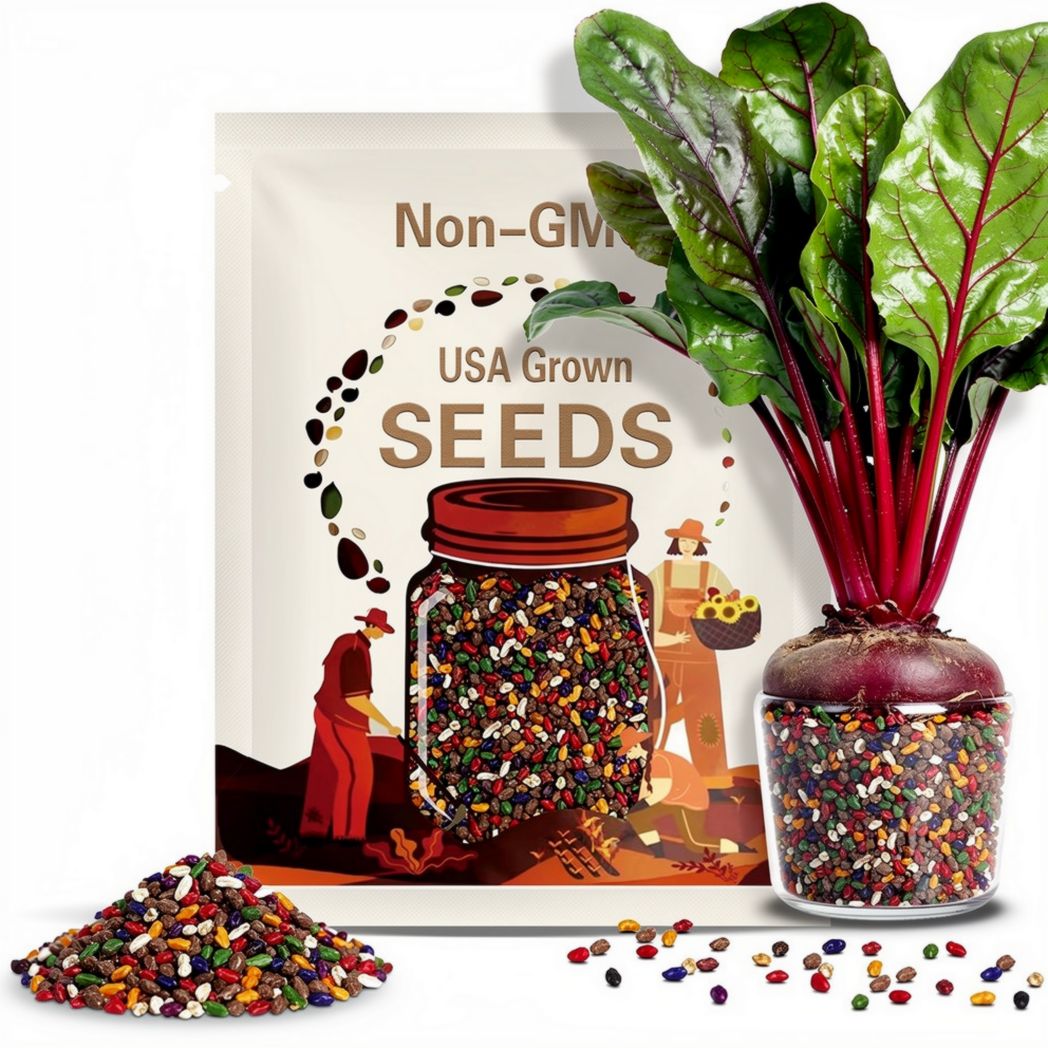 Rainbow Beet Microgreen Seeds: 50 Heirloom Non-GMO Seeds