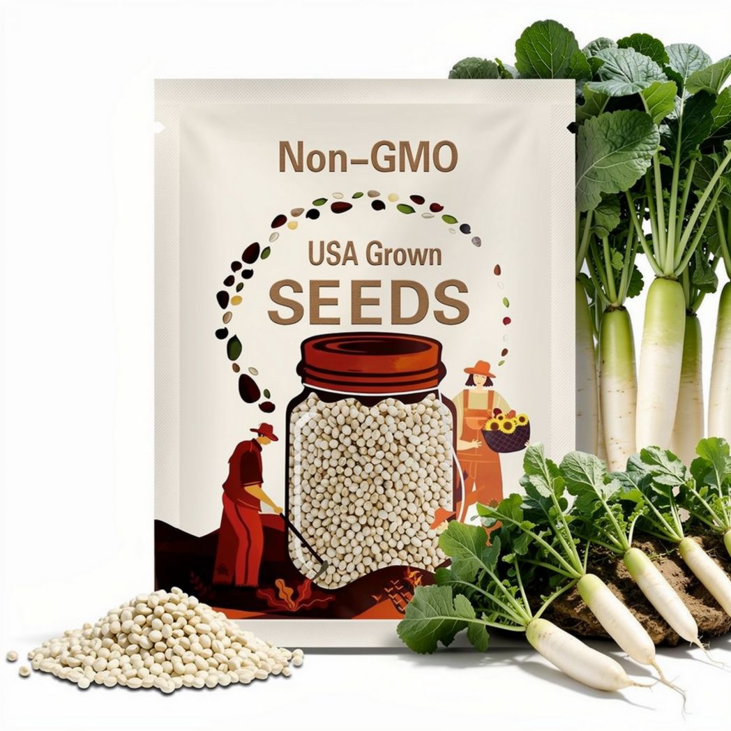 White Radish Seeds, Garden Seeds, Vegetable seeds