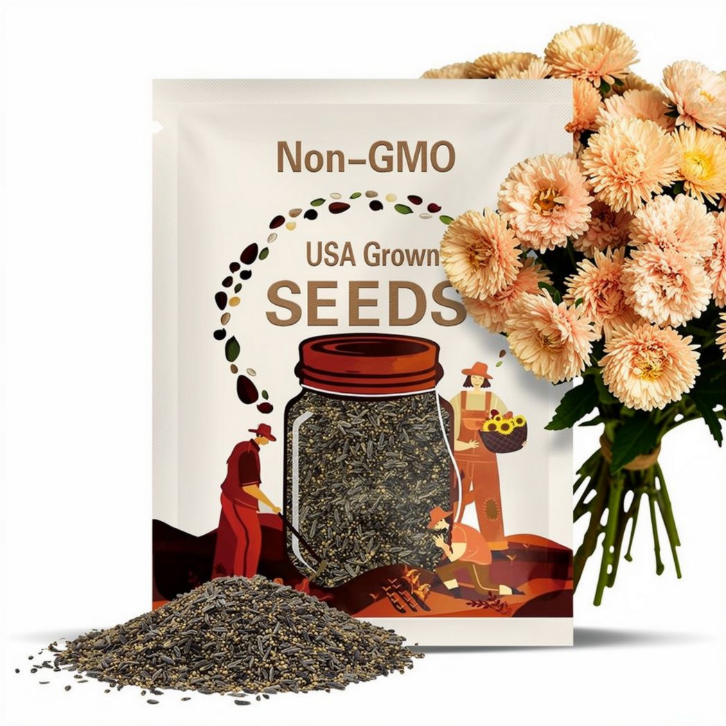 Aster Seeds King Size Apricot China Aster Seed